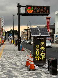 2020年に栃木・日光で行ったホンダの「旅行時間表示サービス」実証実験の様子。