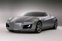 2007年のデトロイトショーでお披露目された「アキュラ・アドバンスドスポーツカーコンセプト」。V10エンジンを搭載したFRの高性能スポーツモデルとされていた。