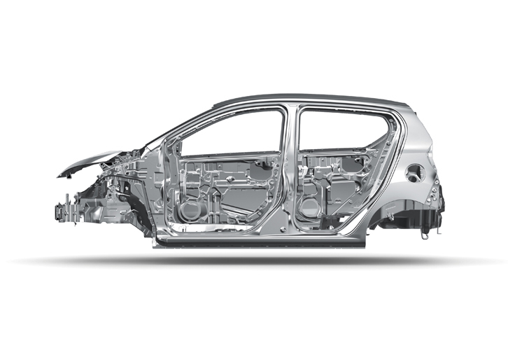 現行型「ムーヴ」から採用が進められている「Dモノコック」。「ミラ イース」では今回のモデルが初採用となる。
