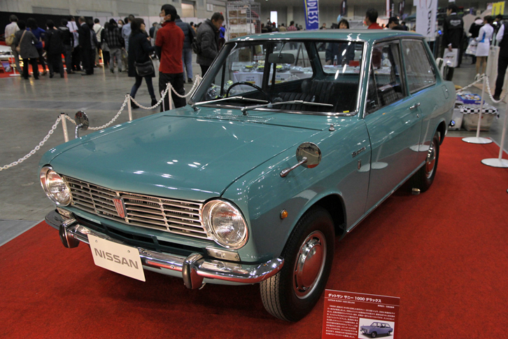 特別展示された日産自動車所蔵の1966年「ダットサン・サニー1000デラックス」。日本市場からその名が消えて久しいが、今年生誕50周年を迎えるサニーの最初期モデル。設計は平凡だが、無駄のない経済的な大衆車だった。