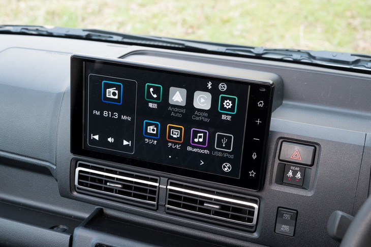 オプションで用意される9インチのスマホ連携ディスプレイオーディオ。6.8インチのコンパクトなディスプレイオーディオも用意される。