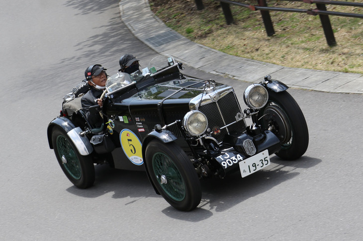 ラリー（PC競技の総得点）で総合4位となった1935年「MGマグネット」。