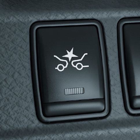 自動ブレーキ機能のオン／オフスイッチ。