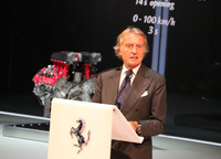 フェラーリのルカ・コルデーロ・ディ・モンテゼーモロ元CEO。2014年パリモーターショーで。