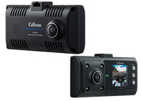 本体前後に180度の広角レンズを備えて360度の映像が記録できる、セルスターの「CS-360FH」。バックアップ電源にスーパーキャパシタを用いるなどして安全面にも配慮されている。
	オープン価格（実勢価格：4万円前後）