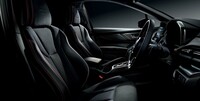 「STI Sport EX／STI Sport R EXブラックインテリアセレクション」のシート。