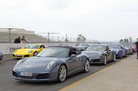 キャラミのピットレーンにずらりと並んだ新しい「911」シリーズ。