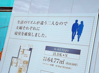 本文に無関係なモノ、もうひとつ。東京でみつけた分譲マンションの間取り情報。夫婦それぞれに寝室を……、イタリア人には理解が難しいかもしれない企画である。