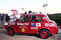 夕食会の会場には、日産の歴史を語る上で欠かせない名車を展示。こちらは1958年のオーストラリア一周ラリー「モービルガス・トライアル」でクラス優勝を遂げた、「ダットサン210“富士号”」。