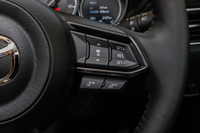 新型のレーダークルーズコントロールステアリングスイッチ。“ON”の文字が加わった。