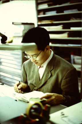 二玄社『SUPER CG』編集部で新米記者時代の筆者。