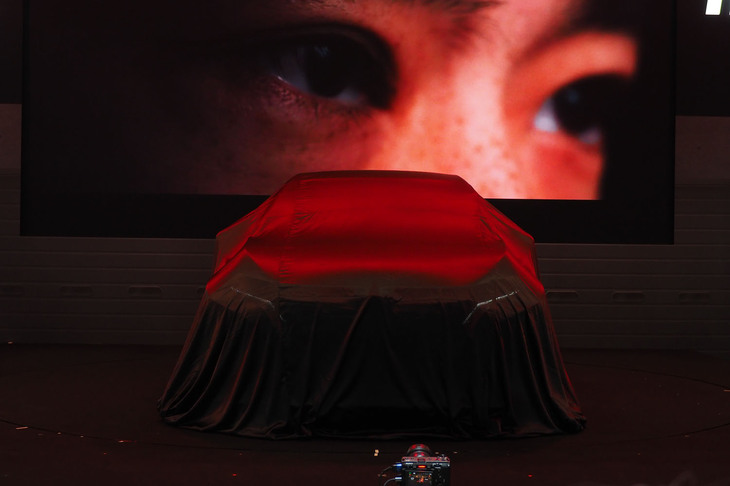 「日産オーラNISMO RSコンセプト」発表イベントの様子。