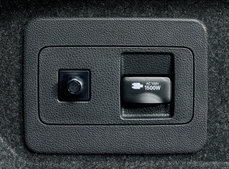 AC100V・1500Wのアクセサリーコンセントが全車にオプション設定された。