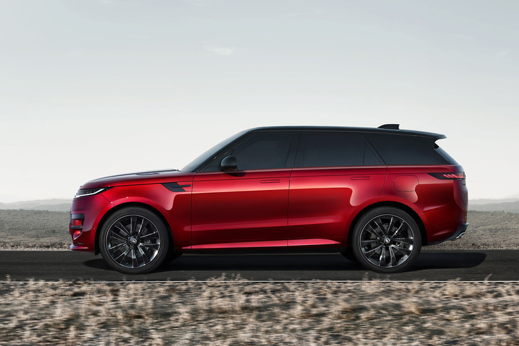 段差の小さいボディーやグリーンハウスのデザインが目を引く新型「ランドローバー・レンジローバー スポーツ」のエクステリアデザイン。