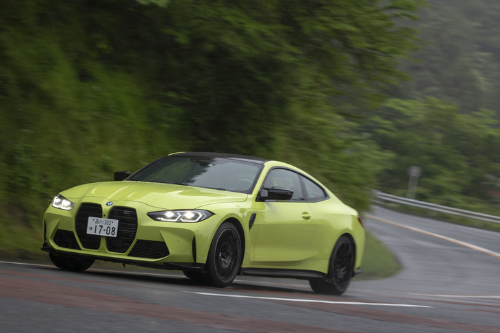 【BMW M4クーペ コンペティションのスペック】
	ボディーサイズ：全長×全幅×全高＝4805×1885×1395mm／ホイールベース：2855mm／車重：1730kg／駆動方式：FR／エンジン：3リッター直6 DOHC 24バルブ ツインターボ／トランスミッション：8段AT／最高出力：510PS（375kW）/6250rpm／最大トルク：650N・m（66.3kgf・m）/2750-5500rpm／タイヤ：（前）275/35ZR19 100Y／（後）285/30ZR20 99Y（ミシュラン・パイロットスポーツ4 S）／燃費：10.1km/リッター（WLTCモード）／価格：1348万円
	
	【取材時の走行データ】
	テスト距離：389.2km（市街地1：高速道路7：山岳路2）／使用燃料：53.5リッター（ハイオクガソリン）／参考燃費：7.2km/リッター（満タン法）／7.6km/リッター（車載燃費計計測値）