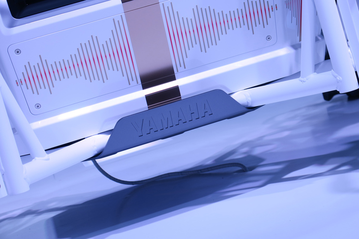 シャシーはシンプルなパイプフレーム構造。