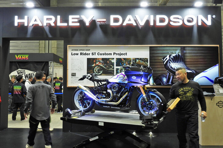 ハーレーダビッドソンのブースの様子。