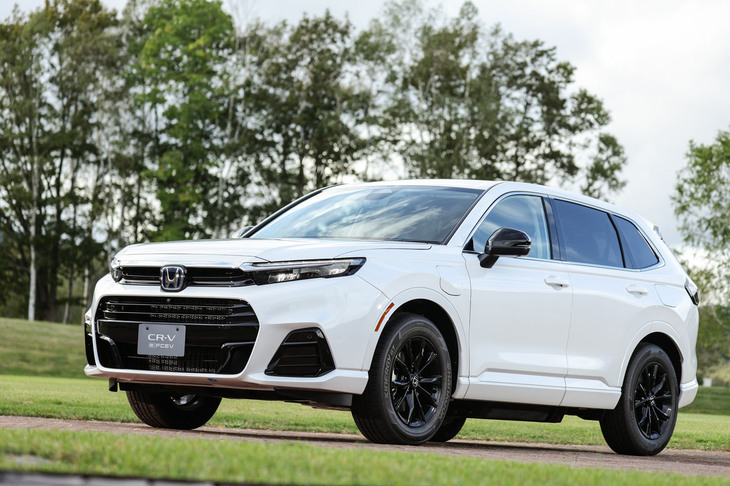 2024年7月19日に発売された「ホンダCR-V e：FCEV」。生産拠点のあるアメリカでは1.5リッターターボ車や2リッターハイブリッド車も販売されている。