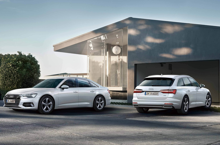 アウディの「A6」（写真左）と「A6アバント」（同右）。