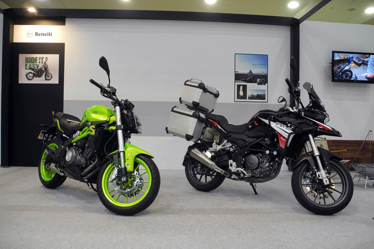 ベネリの展示エリアの様子。