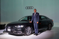 2018年9月1日付けで就任したばかりの、アウディ ジャパンのフィリップ・ノアック新社長は、商品の概要を説明するとともに、就任のあいさつも述べた。
