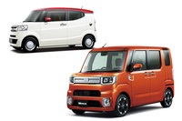 自動車の商品開発は試行錯誤の連続。人気車種「ホンダN-BOX」の派生車種「N-BOXスラッシュ」（左上）は1代限りで終わったし、1835mm（！）という全高が特徴の「ダイハツ・ウェイク」（右下）も、販売は振るわないようだ。