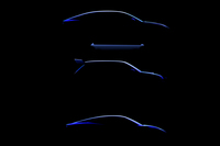 こちらはスポーツカーブランド、アルピーヌの新型車のシルエット。こちらでもEVモデルの投入が計画されている。