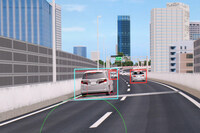 「知能化運転支援技術」では、ドライバーの操作状態に加え、モニタリングカメラによって「ドライバーが道路上の何にどれほど注目しているか」をチェック。危険リスクの見落としに備えている。
