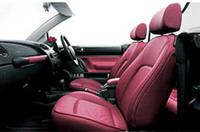 
	色が自慢の「ニュービートルカブリオレ・ダークフリント」。ちなみにフリントとは、火打石のこと。
	 