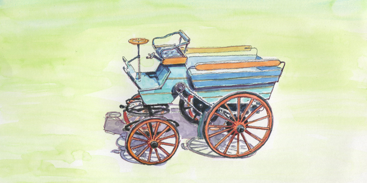 ドラマール・ドブットヴィルとレオン・マランダンの2人が製作したという四輪自動車。