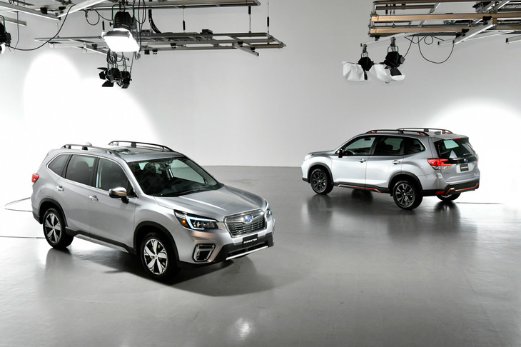 メディア向けに公開された新型「スバル・フォレスター」（北米仕様）。