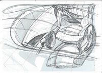 インテリアのスケッチ。