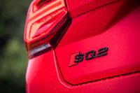 今回の試乗車では15万円のオプションとなる「ブラックAudi rings＆ブラックスタイルパッケージ」が選択されており、フロントグリルやエンブレム、エクステリアミラーハウジングなどがブラックで仕上げられていた。