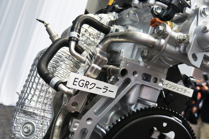 ノッキングを抑える排ガス再循環機構「クールドEGR」も、スズキの軽としてはこれが初採用となる。