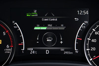 クロールコントロールの車速は5段階で調整可能。普段は走行モードの切り替えに用いる、ダイヤル式のコントローラーで操作する。