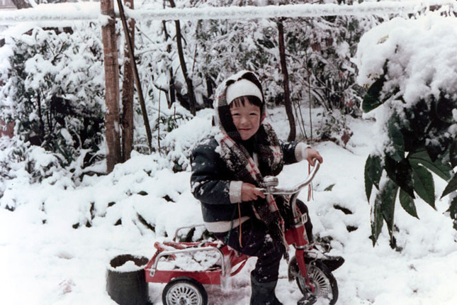 1972年の筆者。イージーライダー風のサドル先端飾りにも注目。