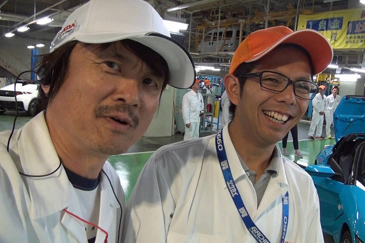 「ホンダS660」の開発責任者、椋本 陵氏と。