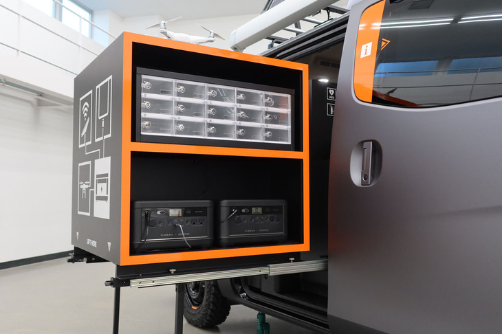 日産ディザスターサポートスペック（スライドレールラック＜展開時＞）