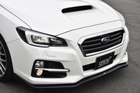 STI製のアンダースポイラーを装着したフロント周り。エアロパーツは単体購入も可能だが、パッケージオプション扱いとした方が、総額はより安くなる。