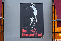 あるイタリア都市で。映画「ゴッドファーザー」の主演マーロン・ブランドを模したと思われるポスター。