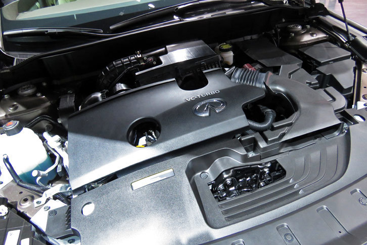 新型「QX50」に搭載される、可変圧縮比エンジン。