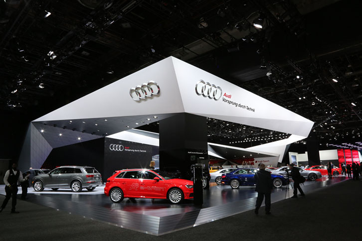 アウディブースの様子。