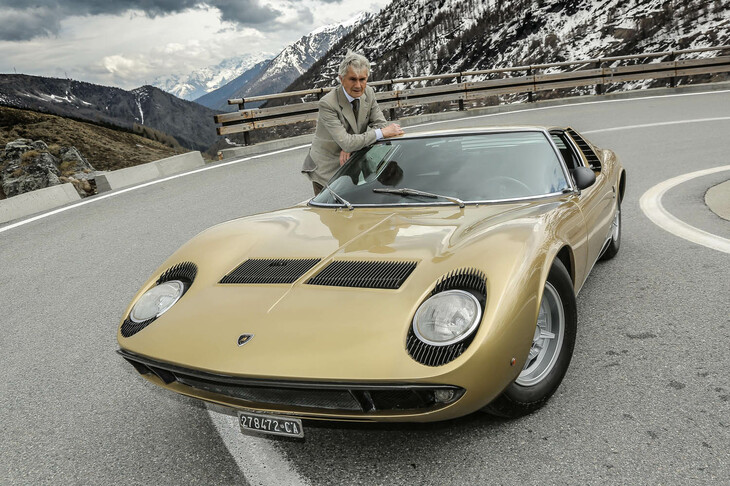 ランボルギーニの「ミウラ」や「カウンタック」などのデザインを手がけたマルチェロ・ガンディーニ氏。