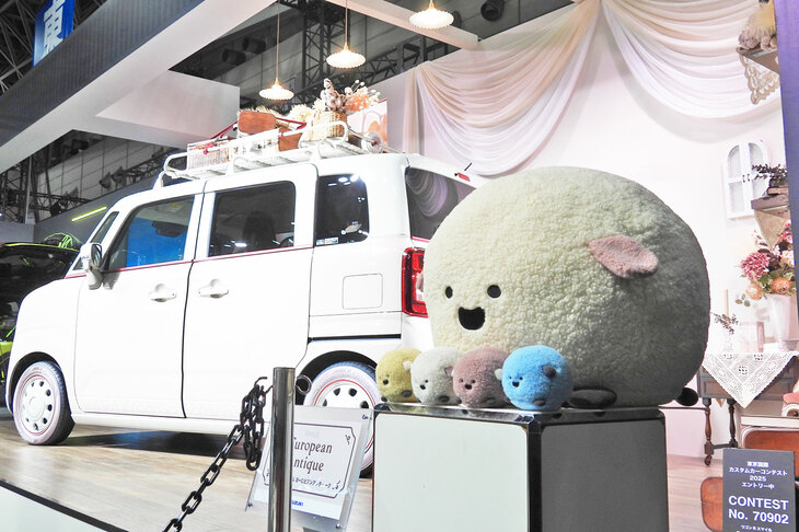 「スズキ・ワゴンRスマイル」のマスコットキャラクターである「ちまいる」。