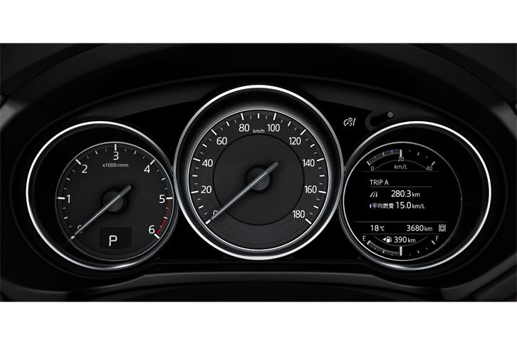 「マツダCX-5」のメーター。