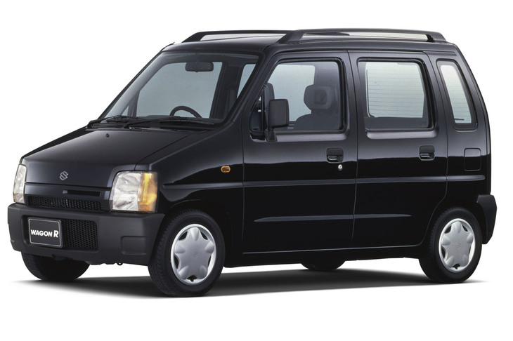 1993年にデビューした「スズキ・ワゴンR」。現代にまで続く背の高い軽乗用車のトレンドを生み出した。