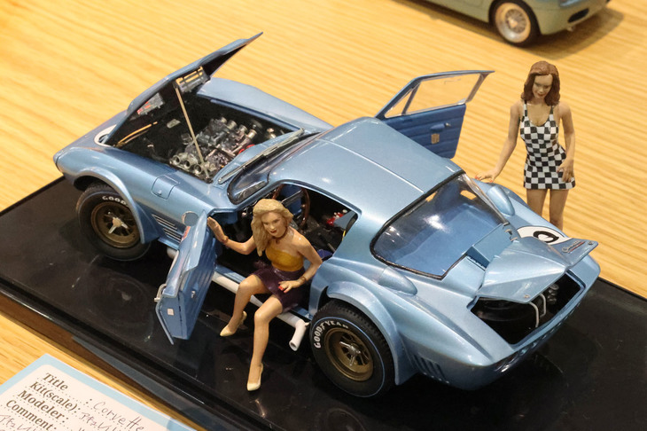 オリジナルはアキュレイドだが、GTMモデルズから再販された1/24「シボレー・コルベット グランスポーツ」。実車は5台のみつくられたといわれるC2コルベットのレーシングカー。