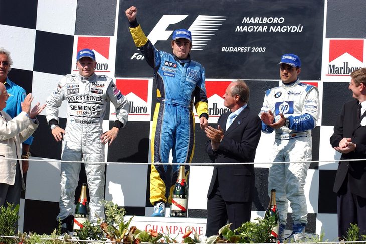 後のトップドライバーがF1デビューを飾るなど、ミナルディは才気あふれる新人を多く輩出したチームとしても知られていた。ルノーで2度のチャンピオンとなるフェルナンド・アロンソも、出身はミナルディである。（Photo=Renault）