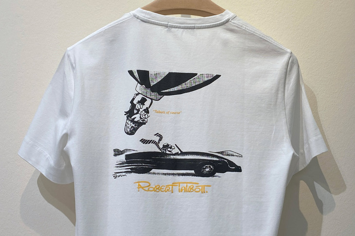 こちらのTシャツのイラストレーションも1960年代風である。