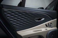 ドアの内張りには、立体的な意匠が施されている。